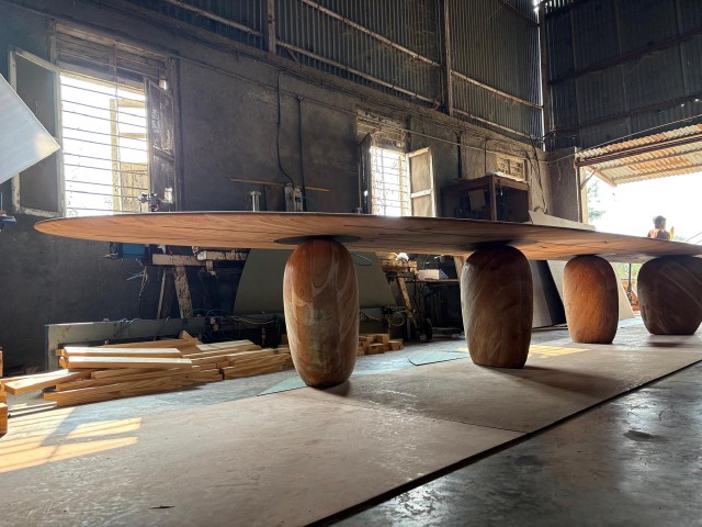 7 meter length bespoke dining table