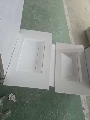 Corian basins after forming