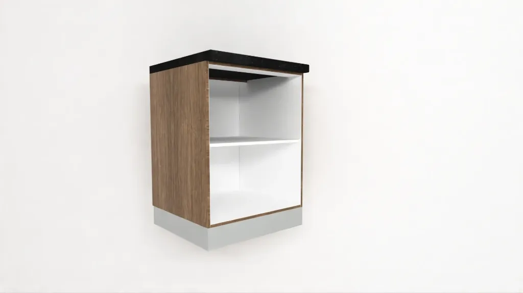 Base Open Unit - 1 Shelf 700W, 580D, 720H (White, PU, Green)